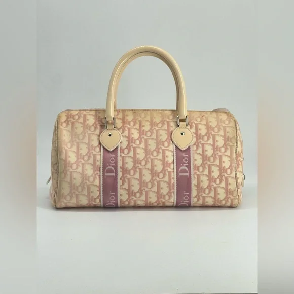 Christian Dior Girly Boston Bag Featuring The Diorissimo Canvas Pattern Bag - Picture 3 of 10